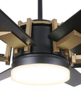 This Sennin 52'' ceiling fan keeps your space cool, bright, and stylish. It is a soft modern masterpiece perfect for your indoor living spaces. This ceiling fan is a simplicity designing with Black finish, use elegant Plywood blades and has an integrated 6000K LED daylight. The fan features remote control.
