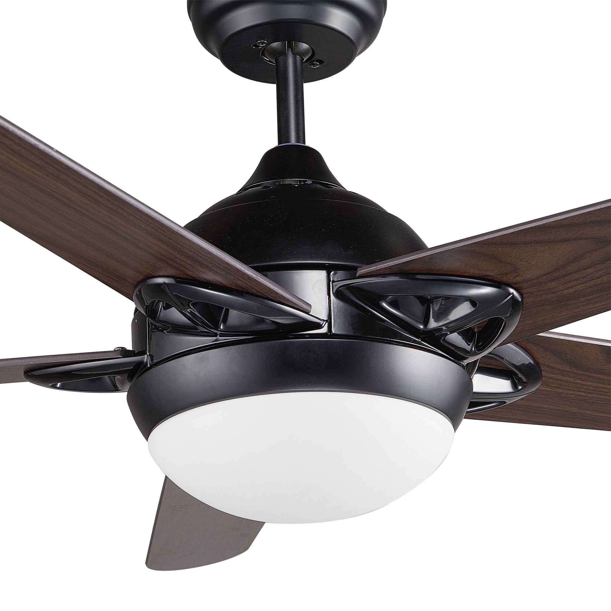 The Smafan Sonnen 52&#39;&#39; smart ceiling fan keeps your space cool, bright, and stylish. It is a soft modern masterpiece perfect for your large indoor living spaces. This Wifi smart ceiling fan is a simplicity designing with Black finish, use elegant Plywood blades and has an integrated 4000K LED daylight. 
