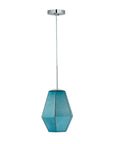 Smafan Taurus Jewel Tone Glass Pendant Light Collection features beautiful jewel tone glass shade that sparkles endlessly. Bring a touch of glamour to your space with this one-of-a-kind pendant. This one-light glass pendant light is a dramatic addition to any room, elevate your living area with the beautiful artistry of this pendant.