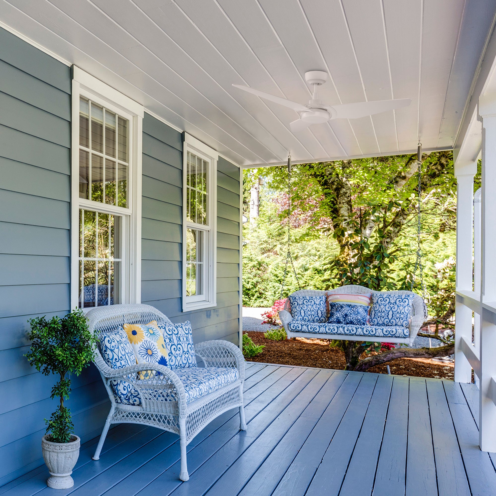 The Smafan Trailblazer 52&#39;&#39; Smart Fan’s sleek and stylish design fits perfectly with any décor trend. With a fully dimmable, and energy-efficient LED kit, whisper-quiet operation, compatible with Alexa, Google Assistant, Sir, phone app, easy install, Trailblazer helps you have a smarter way to stay cool.