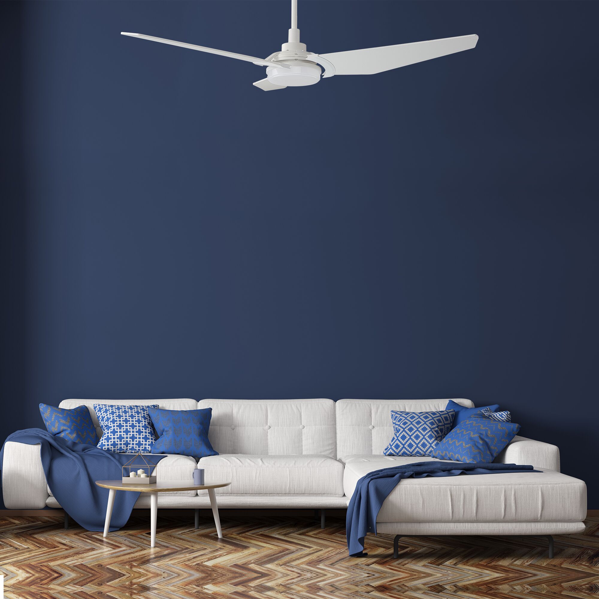 The Smafan Trailblazer 52'' Smart Fan’s sleek and stylish design fits perfectly with any décor trend. With a fully dimmable, and energy-efficient LED kit, whisper-quiet operation, compatible with Alexa, Google Assistant, Sir, phone app, easy install, Trailblazer helps you have a smarter way to stay cool.#color_pure-white