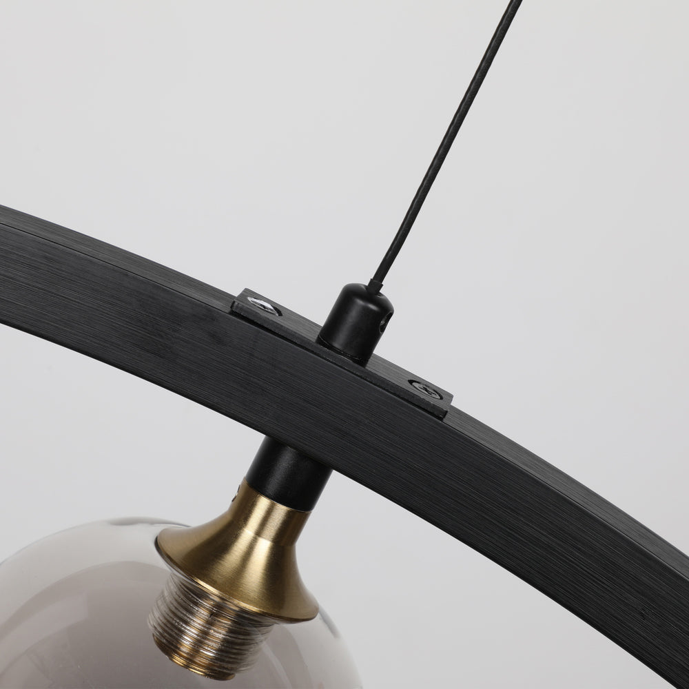 Smafan Smoky Gray Glass Shade Creative LED Pendant Light features beautiful smoky gray glass shade.Bring a touch of glamour to your space with this one-of-a-kind pendant.This one-light glass pendant light is a dramatic addition to any room,elevate your living area with the beautiful artistry of this pendant.Crafted with one smoky gray galss shade,it shows the art and the beauty of simpleness.Smoky gray glass gives people a sense of romance and mystery.