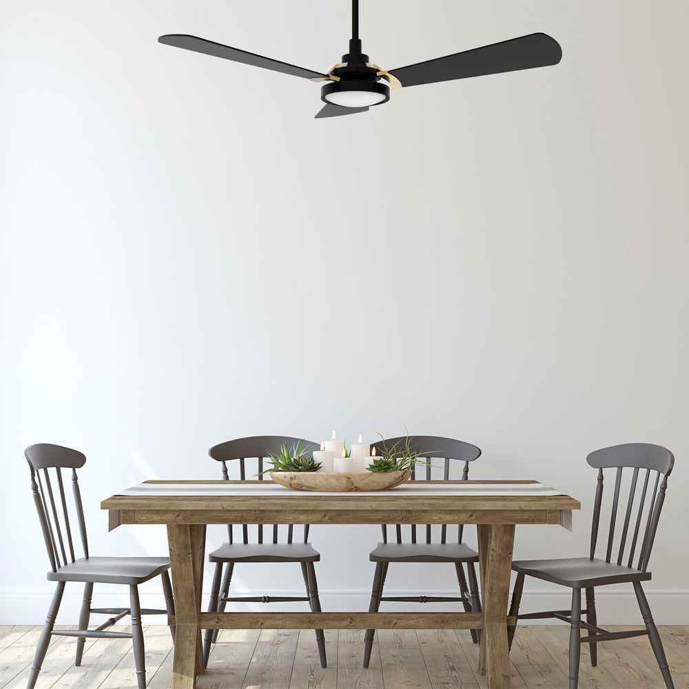 This smart ceiling fan is a simplicity designing with White finish, use elegant Plywood blades, Glass shade and has an integrated 4000K LED daylight. The fan features Remote control, Wi-Fi apps, Siri Shortcut and Voice control technology (compatible with Amazon Alexa and Google Home Assistant ) to set fan preferences. 