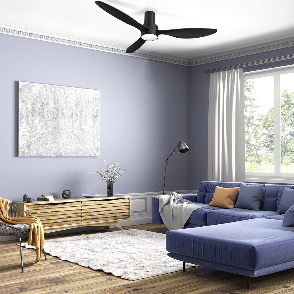 This Xander 52" ceiling fan keeps your space cool, bright, and stylish. It is a soft modern masterpiece perfect for your large indoor living spaces. This ceiling fan is a simplicity designing with White finish, use very strong ABS blades and has an integrated 4000K LED cool light. The fan features Remote control to set fan preferences. 
