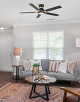 Sophistication, silence, and speed come together to create the revolutionary Byrness 52/60 inches modern ceiling fan. Equipped with the latest motor and lighting technology and designed to meet the latest design trends, the black and gold ceiling fan delivers the perfect amount of comfort and style to any space. Select from the bold black ceiling fan, ideal for eclectic rooms, or the simple white finish to complement any space with minimalist decor.