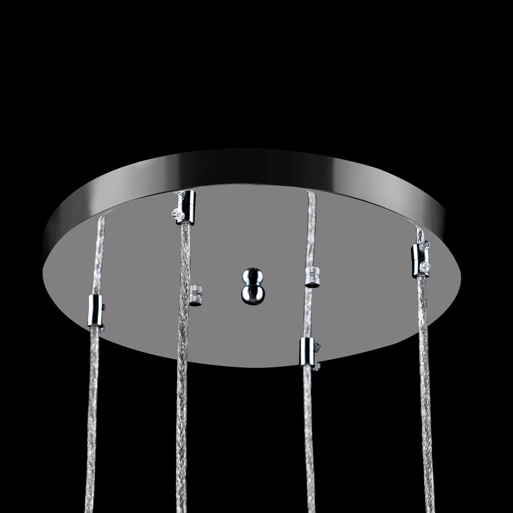 From relax mode to party mode, the Carro Home Patton 4-Pendant Light will set the mood for any occasion in your home! The Paton features cutting-edge RGB and Smart technology to give you fine-tuned control of your home’s lighting, including color, brightness, and variations. The 4-Pendant configuration with translucent lampshades and a silver iron canopy adds style to any décor while delivering bright and vivid lighting. 