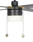 This Smafan Alrich 52''Ceiling Fan keeps your space cool, bright, and stylish. It is a soft modern masterpiece perfect for your large indoor living spaces. This Model ceiling fan is a simplicity designing with Black finish, use Medium Density Fiberboard  blades and compatible with LED bulb and pull chain. The fan feature  pull chain switch to set fan speed and light bulb preferences. 