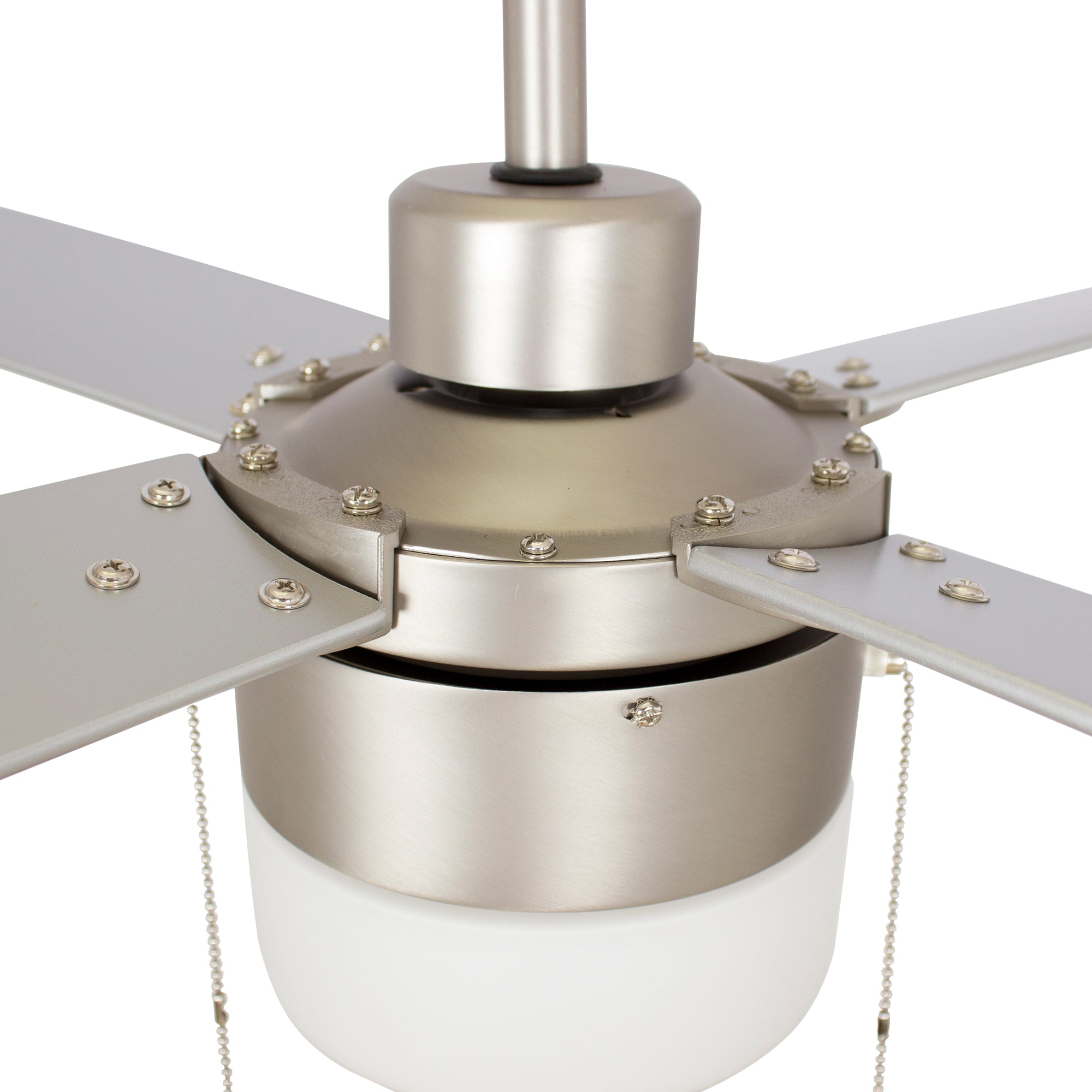 This Smafan Alrich 52&#39;&#39;Ceiling Fan keeps your space cool, bright, and stylish. It is a soft modern masterpiece perfect for your large indoor living spaces. This Model ceiling fan is a simplicity designing with Black finish, use Medium Density Fiberboard  blades and compatible with LED bulb and pull chain. The fan feature  pull chain switch to set fan speed and light bulb preferences 
