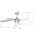 This Smafan Alrich 52''Ceiling Fan keeps your space cool, bright, and stylish. It is a soft modern masterpiece perfect for your large indoor living spaces. This Model ceiling fan is a simplicity designing with Black finish, use Medium Density Fiberboard  blades and compatible with LED bulb and pull chain. The fan feature  pull chain switch to set fan speed and light bulb preferences 