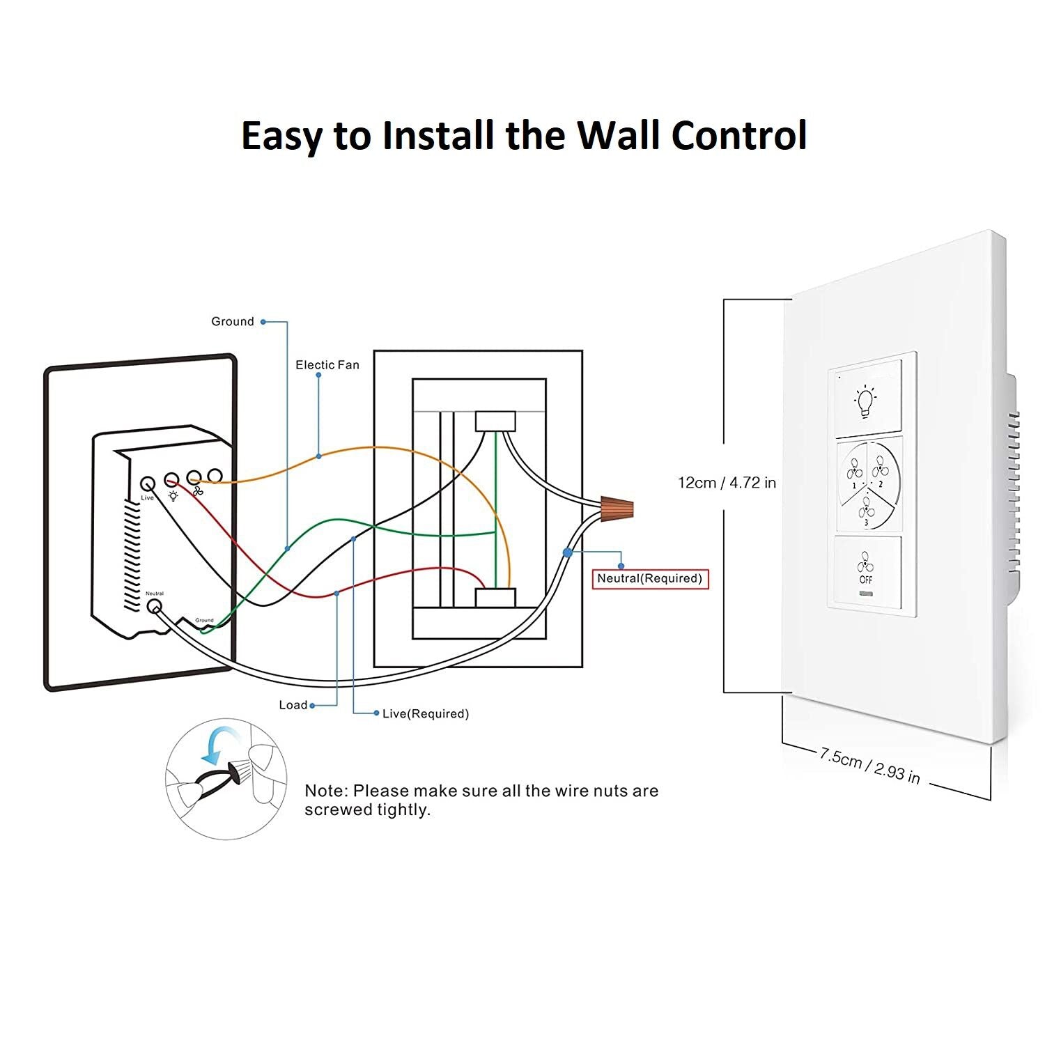 Smafan Arlo REQUIRES NEUTRAL WIRE and SEPARATE LOAD WIRES for FAN &amp; LIGHT �C please confirm that the wiring in your home is compatible before purchasing the smart ceiling fan (older homes may not have neutral wires). No Hub required. No canopy module required.