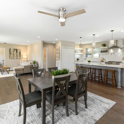 Smafan Ranger Smart Ceiling Fan blends elegantly into its surroundings while providing a cooling effect and strong airflow that large indoor living spaces need. Ranger’s energy-efficient LED light kit has 3000 lumens and lasts over 50000+ hours and its warm soft white light creates an inviting space. Ranger’s energy-efficient and completely silent motor provides a comfortable environment for any indoor spaces. 