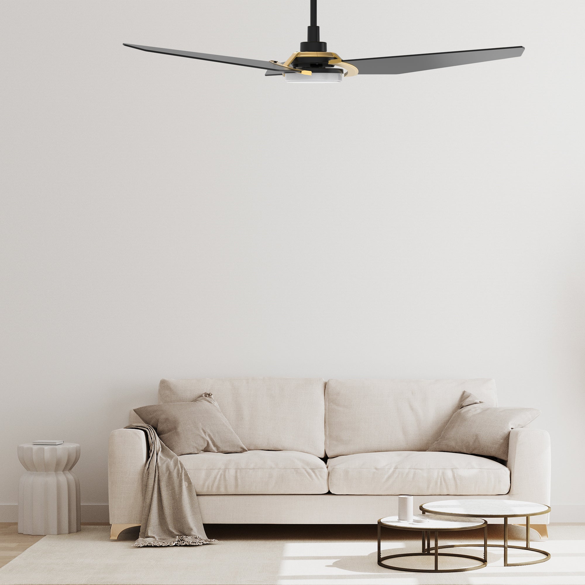 The Smafan Trailblazer 52&#39;&#39; Smart Fan’s sleek and stylish design fits perfectly with any décor trend. With a fully dimmable, and energy-efficient LED kit, whisper-quiet operation, compatible with Alexa, Google Assistant, Sir, phone app, easy install, Trailblazer helps you have a smarter way to stay cool.