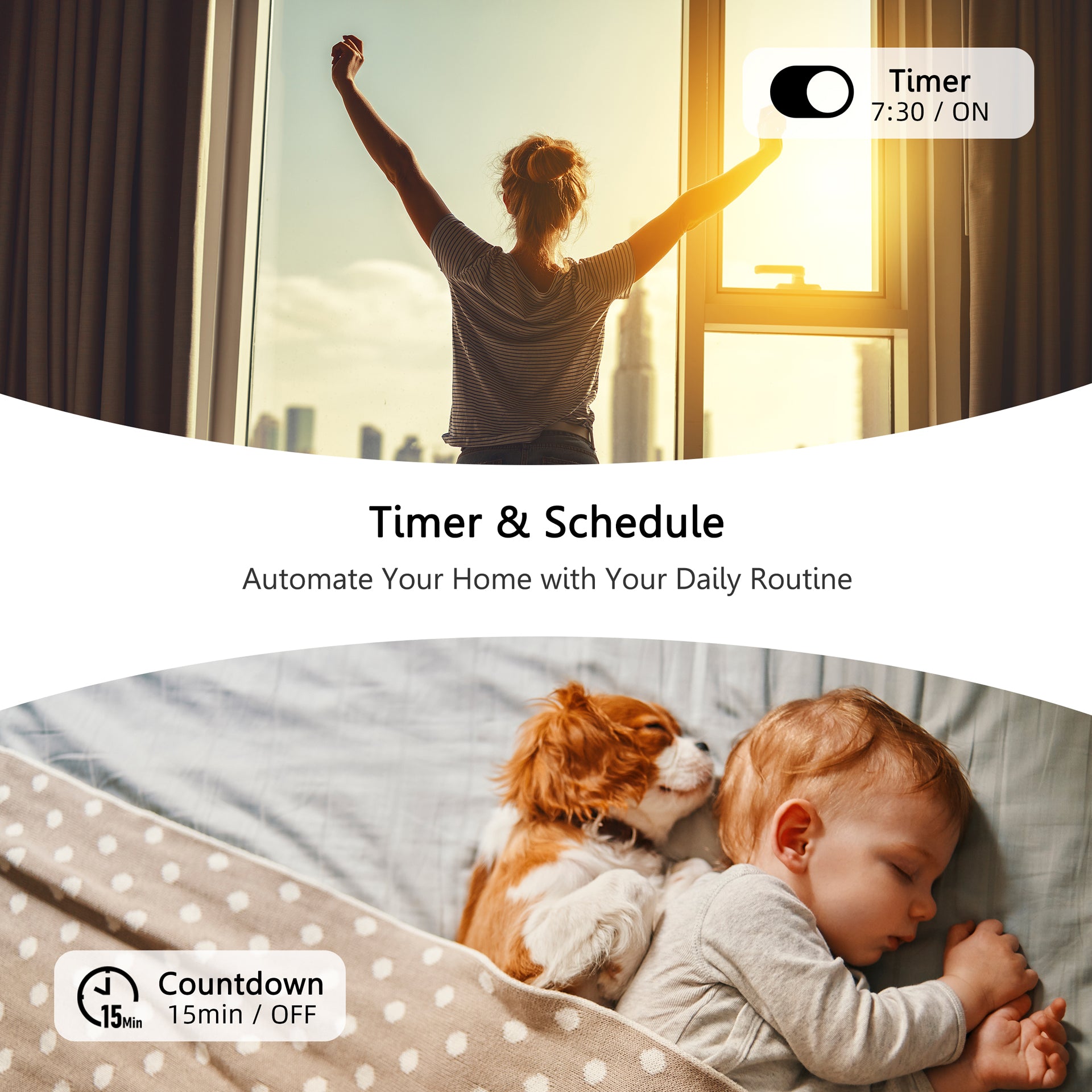 Carro Home Smart Wall Switch Controller for Ceiling Fans (2 Gang)