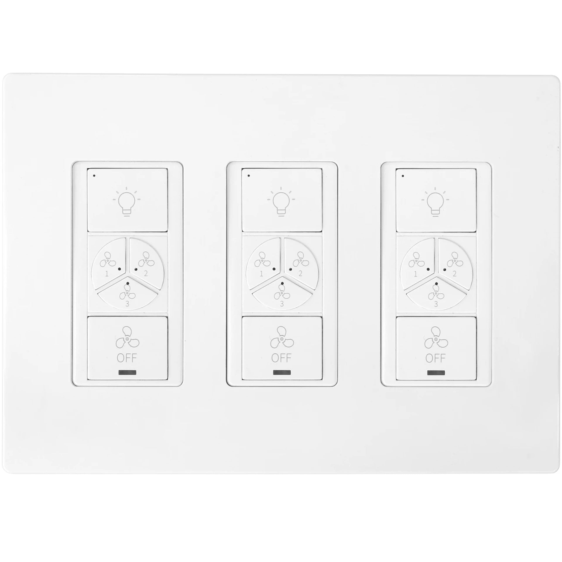 Carro Home Smart Wall Switch Controller For Ceiling Fans (3 Gang)