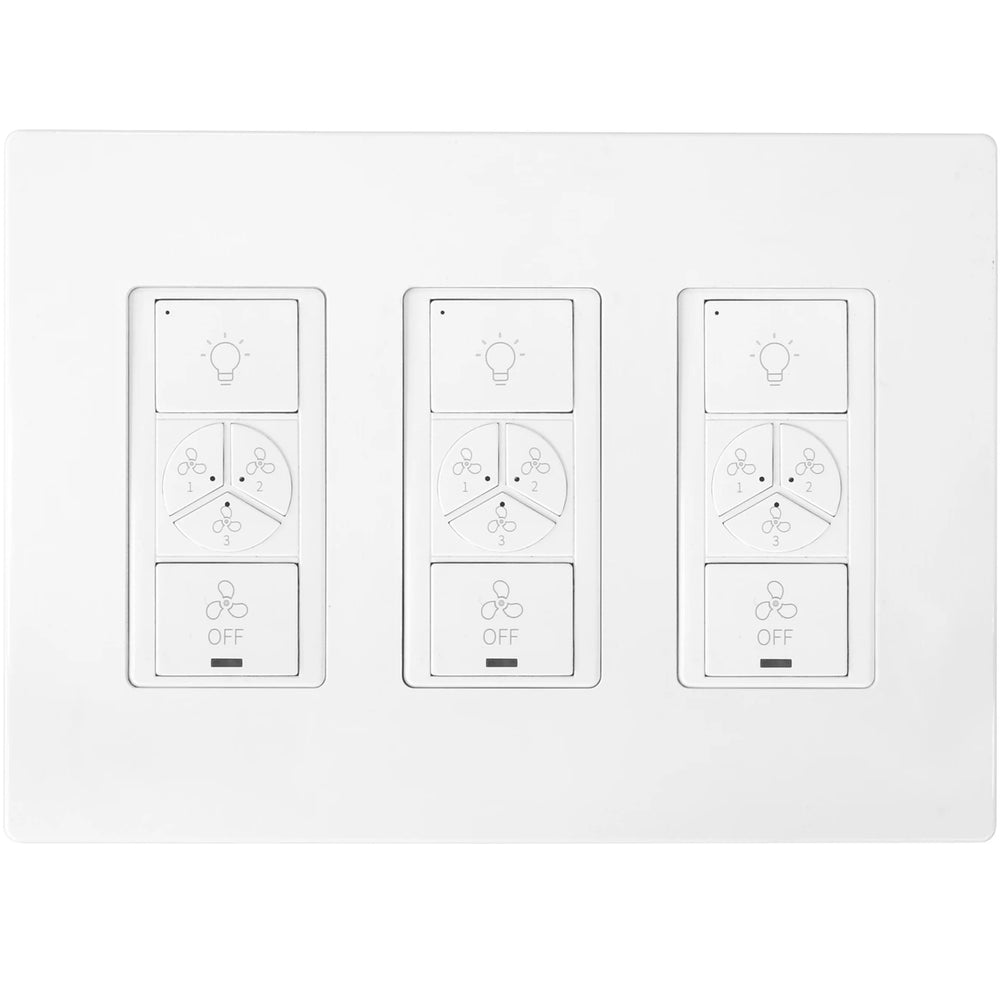 Carro Home Smart Wall Switch Controller For Ceiling Fans (3 Gang)