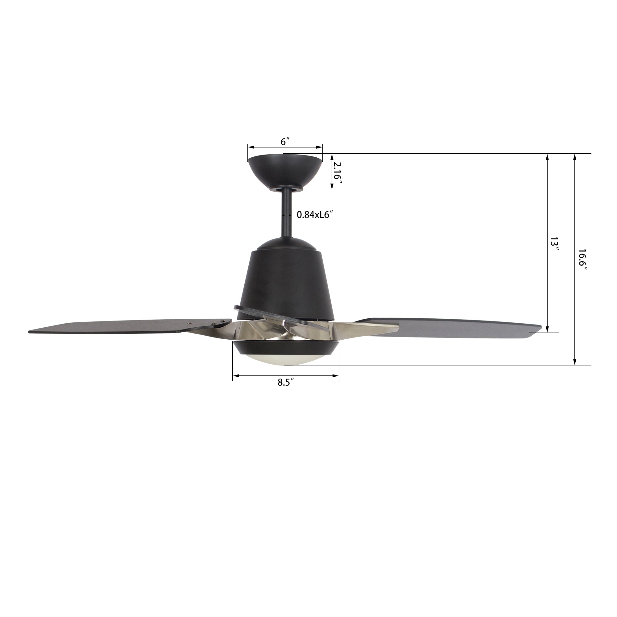 The Smafan Exton 52'' Smart Ceiling Fan keeps your space cool, bright, and stylish. It is a soft modern masterpiece perfect for your large indoor living spaces. This Wifi smart ceiling fan is a simplicity designing with Black finish, use elegant Plywood blades and compatible with LED Light. The fan features wall control, Wi-Fi apps, Siri Shortcut and Voice control technology (compatible with Amazon Alexa and Google Home Assistant ) to set fan preferences.#color_black