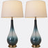 Tulip Big Translucent Ombre Glass Table Lamp 30" - Forest Green Ombre/White (Set of 2) 