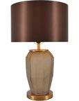 Carro Home Iris Sculpted Glass Table Lamp 23" - Spiced Apricot/Chocolate Brown