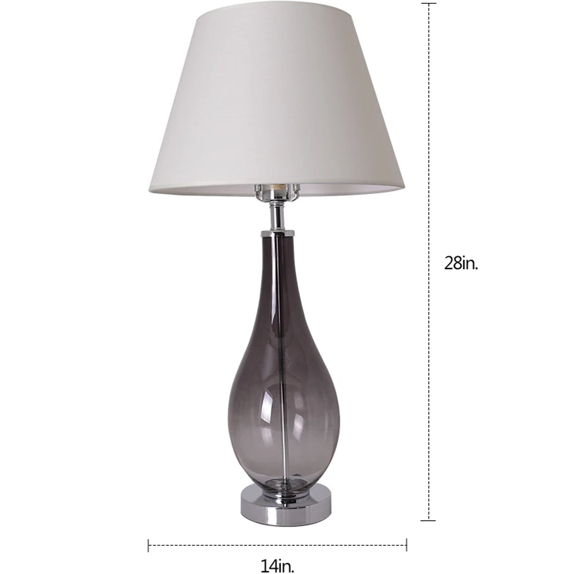 Tulip Ombre Droplet Glass Table Lamp 28&quot; (Set of 2)