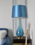Carro Home Tulip Big Translucent Ombre Glass Table Lamp 30" - Blue Ombre/Blue (Set of 2)