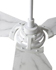 Trailblazer Outdoor 56" Smart Ceiling Fan with LED Light Kit-White Base and White Marble Pattern Fan Blades