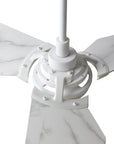 Trailblazer Outdoor 52" Smart Ceiling Fan with LED Light Kit-White Base and White Marble Pattern fan blades.