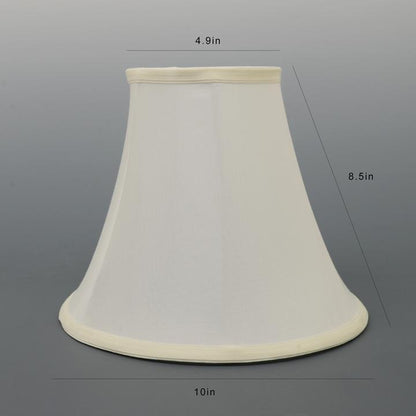 Creme White Carro Home Bell Lamp Shade 5&quot;x10&quot;x8&quot;(Spider Fitting)-Set Of 2 
