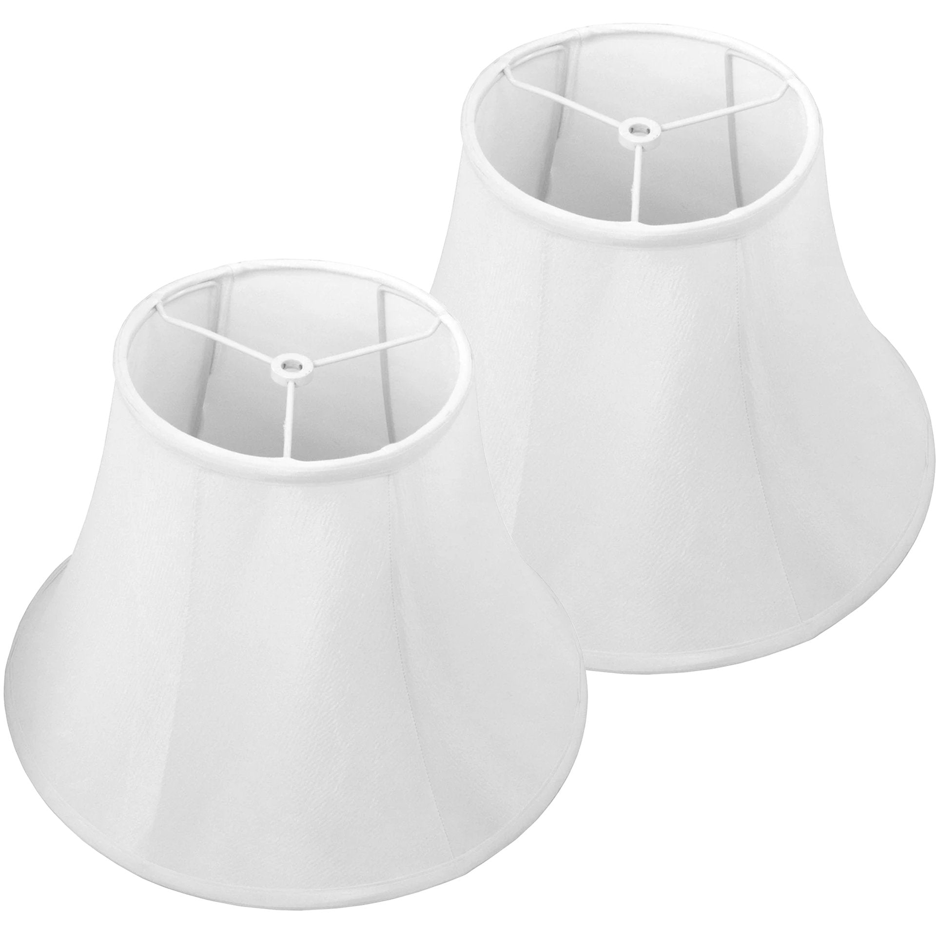 Ivory White Carro Home Bell Lamp Shade 5"x10"x8"(Spider Fitting)-Set Of 2