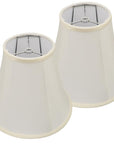 Carro Home Cream White Bell Lamp Shade 7x12x9 (Spider Fitting) - Set of 2