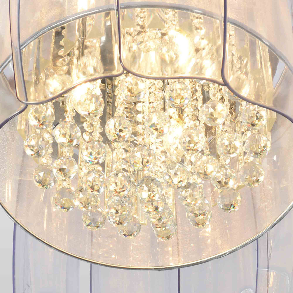 SMART FAN，ALEXA CEILING FAN, WIFI CEILING FAN.BLOSSOM 50"?SMART CRYSTAL CHANDELIER CEILING FAN WITH LED LIGHT 