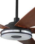 Carro Explorer 56'' 5-Blade Smart Ceiling Fan with LED Light Kit & Remote - Black Case and Wood Grain Fan Blades