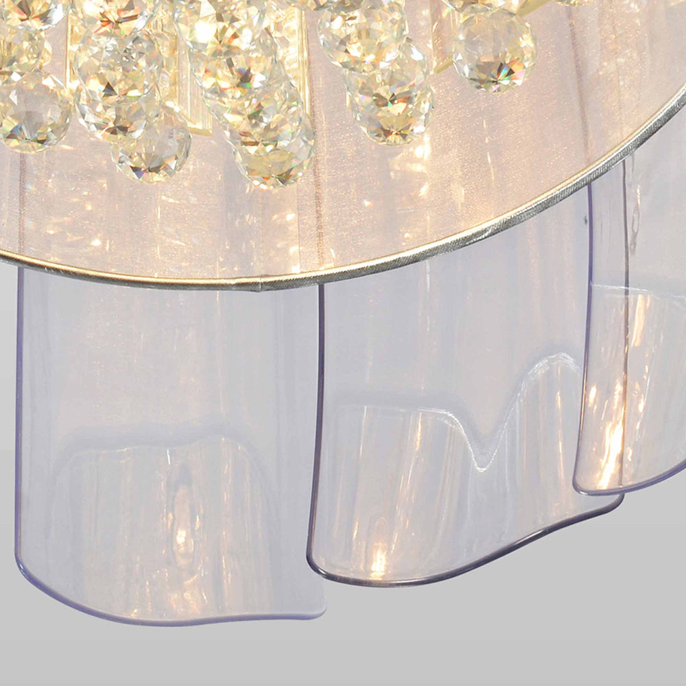 SMART FAN，ALEXA CEILING FAN, WIFI CEILING FAN.BLOSSOM 50"?SMART CRYSTAL CHANDELIER CEILING FAN WITH LED LIGHT 