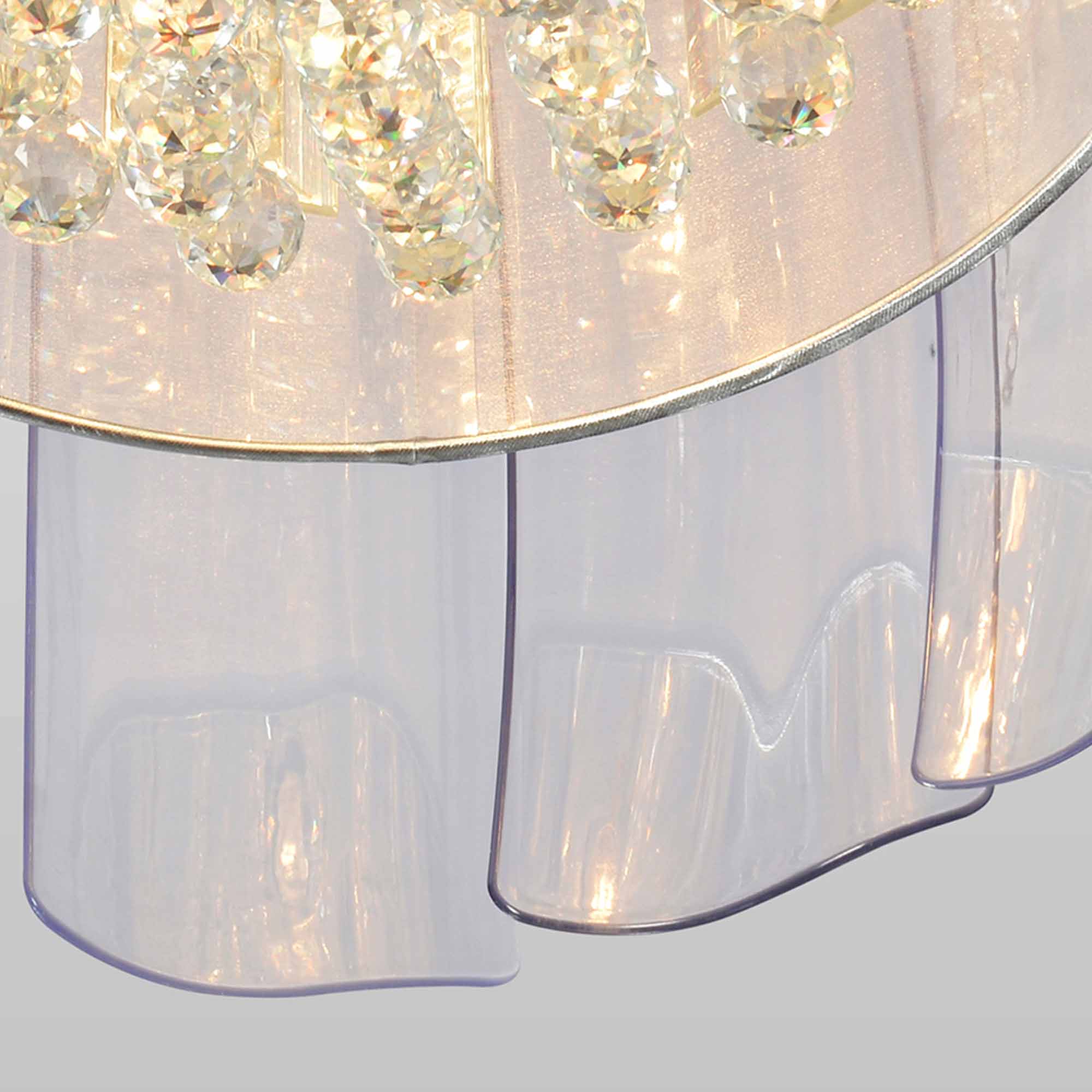 SMART FAN，ALEXA CEILING FAN, WIFI CEILING FAN.BLOSSOM 50"?SMART CRYSTAL CHANDELIER CEILING FAN WITH LED LIGHT 