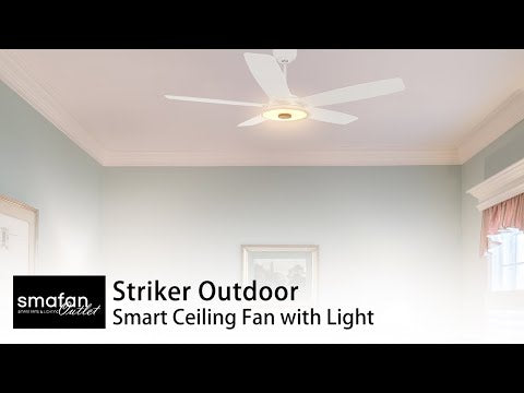 The Smafan Striker 56'' Smart Fan will blend beautifully in any décor trend. Five different airfoil color options, dimmable Led light perfectly matches your space. Compatible with Amazon Alexa and Google Assistant and Siri, Striker helps you control your fan with the phone app, remote, and voice command.