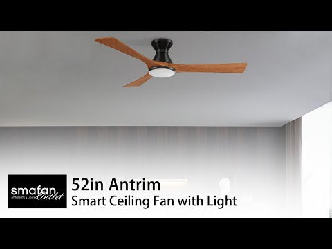 This Antrim 52'' smart ceiling fan are made with incredibly efficient and completely silent DC motors, full function remote control - fan speed, light on/off/dim, reverse function, including 10-speed reversible motor allows you to change the direction of your fan from downdraft mode during the summer to updraft mode during the winter.