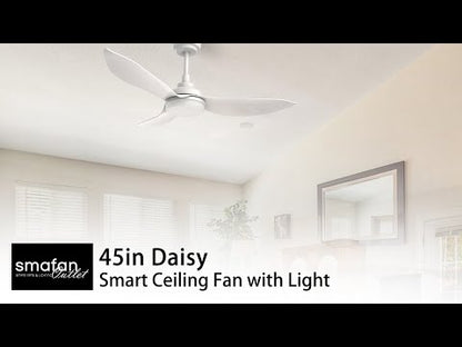 Daisy 45 inch Google Assistant Smart Ceiling Fan with LED Light