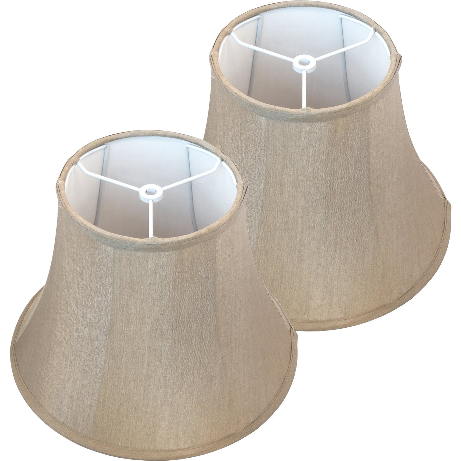 Soft Taupe Carro Home Bell Lamp Shade 5&quot;x10&quot;x8&quot;(Spider Fitting)-Set Of 2 