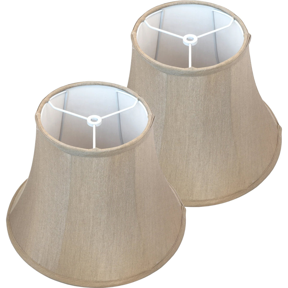 Soft Taupe Carro Home Bell Lamp Shade 5"x10"x8"(Spider Fitting)-Set Of 2