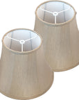 Soft Taupe Carro Home Bell Lamp Shade 5"x10"x8"(Spider Fitting)-Set Of 2