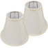 Creme White Carro Home Bell Lamp Shade 5"x10"x8"(Spider Fitting)-Set Of 2 