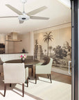Explorer Outdoor 52" Smart Ceiling Fan with LED Light Kit in dinning room,kitchen and living room. 