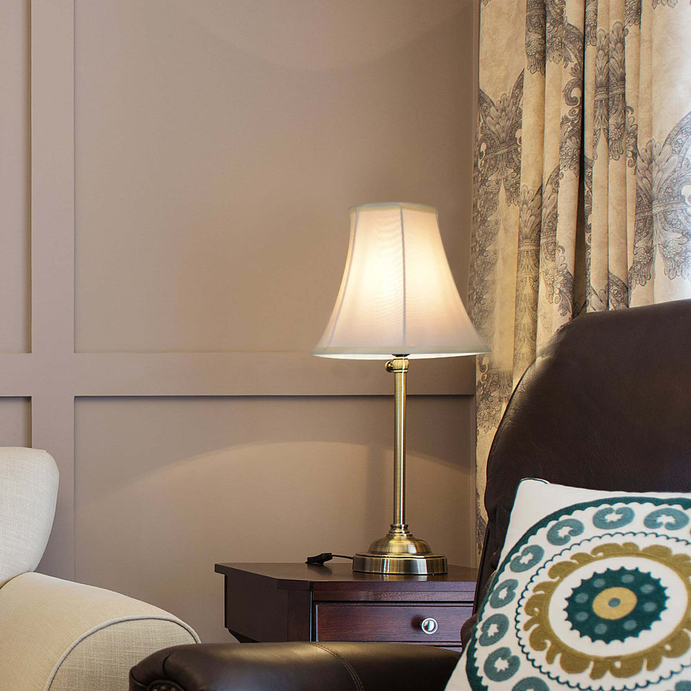 Ivory White Carro Home Bell Lamp Shade 5"x10"x8"(Spider Fitting)-Set Of 2 